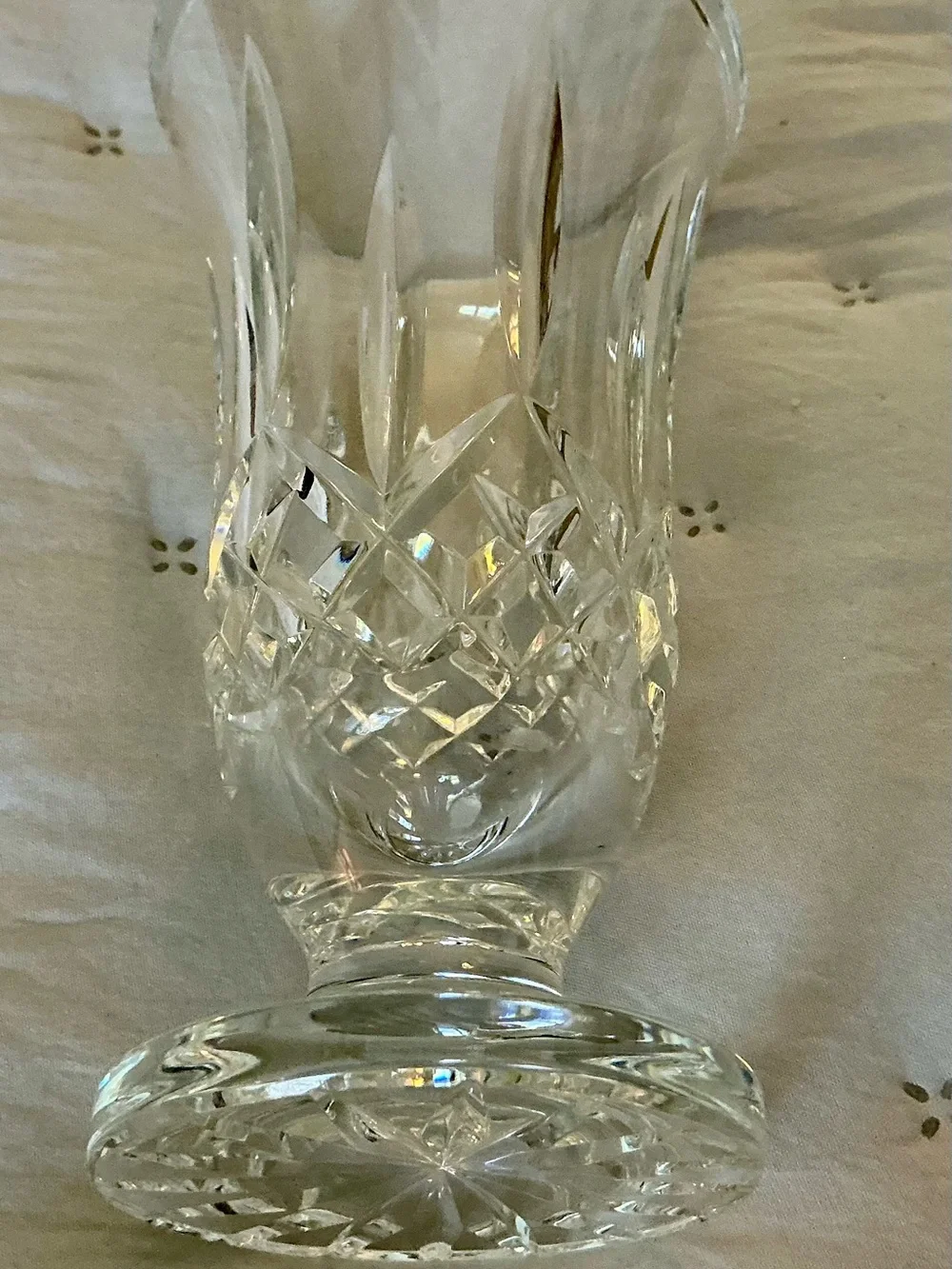 Waterford Lismore Pattern Crystal Vase 7”H